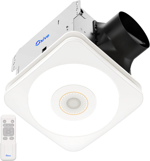 Oxive Bathroom Exhaust Fans with Bluetooth Speaker and Light - Image 5