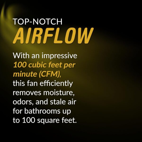 Oxive SNP100L9 Bathroom Exhaust Fans | Dimmable 4000K Edge Lit LED - Image 3